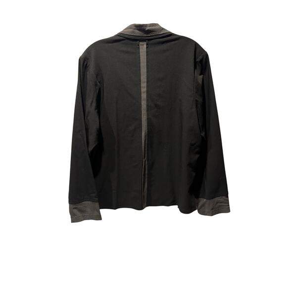 Susans Black Women’s Size Small black w/ gray collar & Sleeves Blazer Jacket - Picture 3 of 10